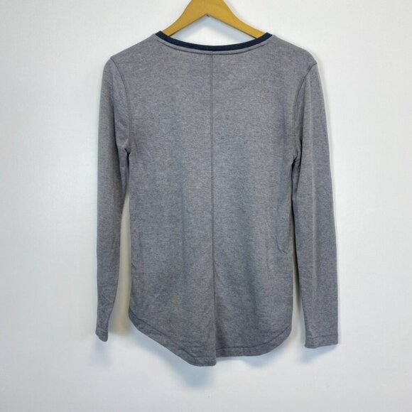 J. Crew Gray Long Sleeve Top - Picture 8 of 10
